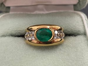 エメラルド ダイヤモンド ダイヤ リング 指輪 ジュエリー 貴金属 アクセサリー K18 金